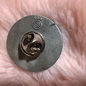Silver Pin with Spiral Design